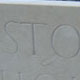 Hand-engraved house sign in Portland stone Hand-engraved house sign in Portland stone