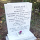 White marble memorial renovated with added inscription White marble memorial renovated with added inscription