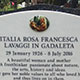 Italian white marble incorporating a ceramic photoplaque Italian white marble incorporating a ceramic photoplaque