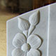 Floral carving in White marble Floral carving in White marble