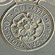 Hand carved design in Portland stone Hand carved design in Portland stone
