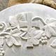 Hand carved on Dove grey marble Hand carved on Dove grey marble