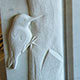 Woodpecker design, hand carved in white marble Woodpecker design, hand carved in white marble